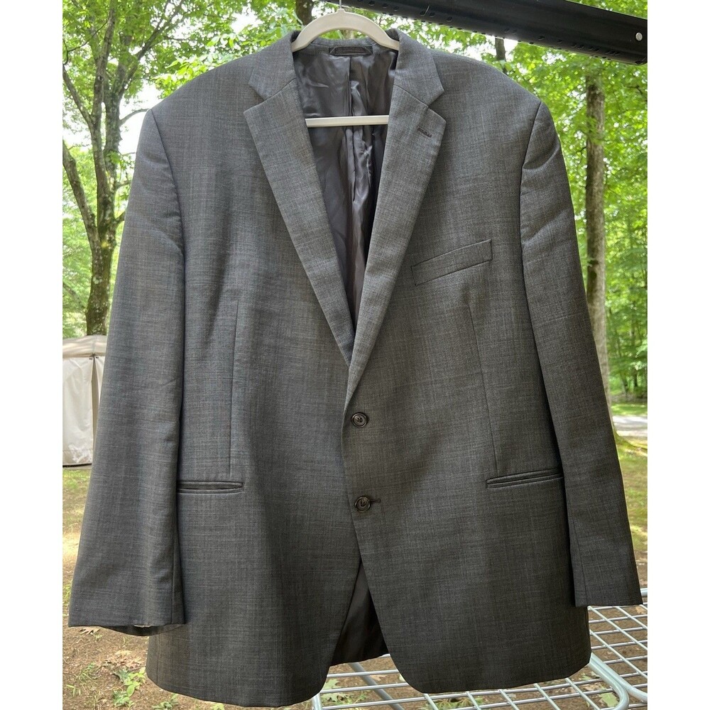 Lauren Ralph Lauren Macy's Men's Store 48R Wool Gray Weave 2-Button Sport Coat